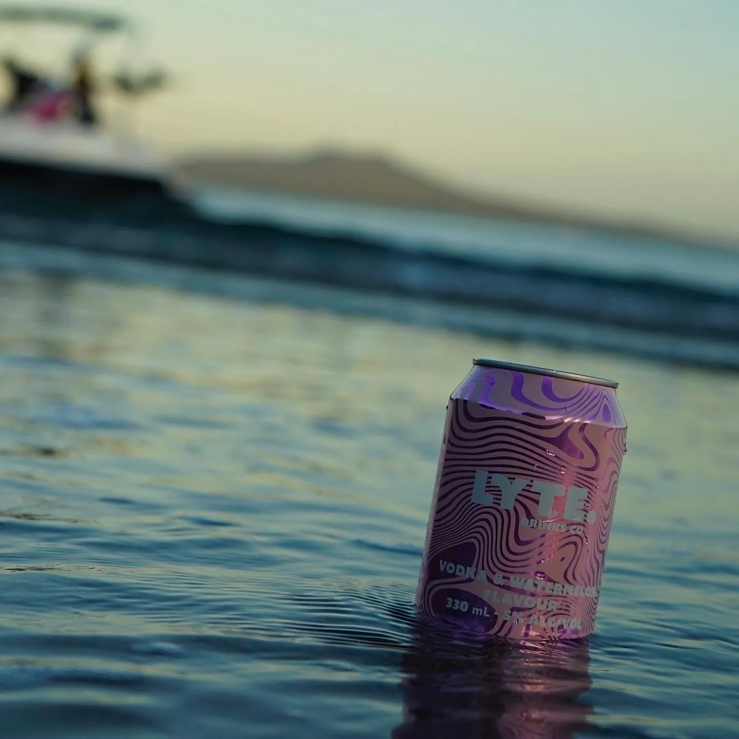 LYTE Watermelon & Vodka Can floating in water